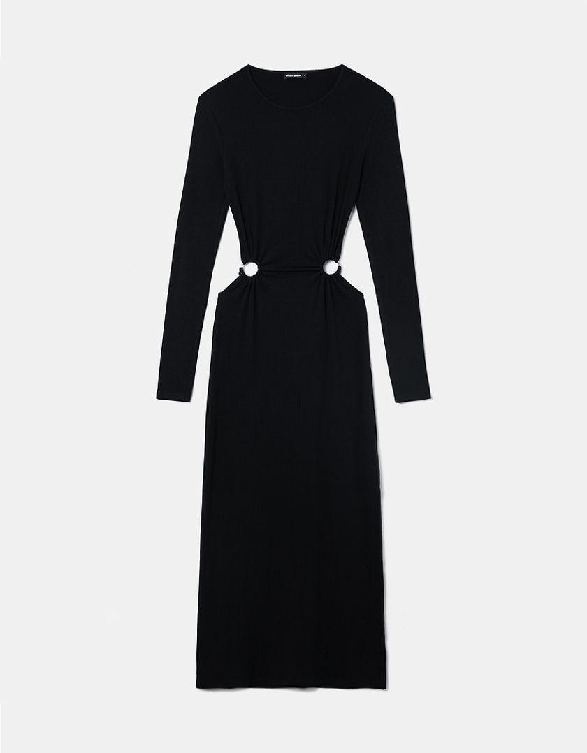TALLY WEiJL, Czarna sukienka Maxi z długim rękawem for Women