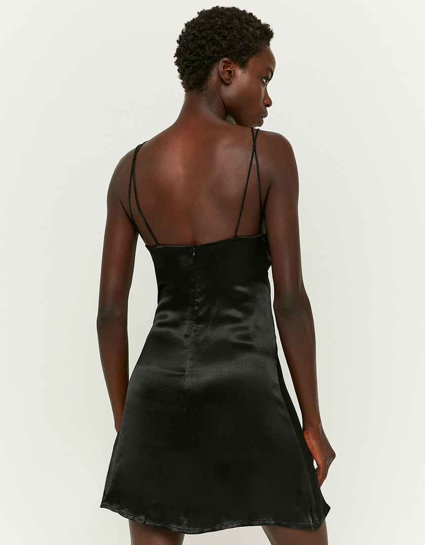 TALLY WEiJL, Czarna satynowa sukienka Mini for Women