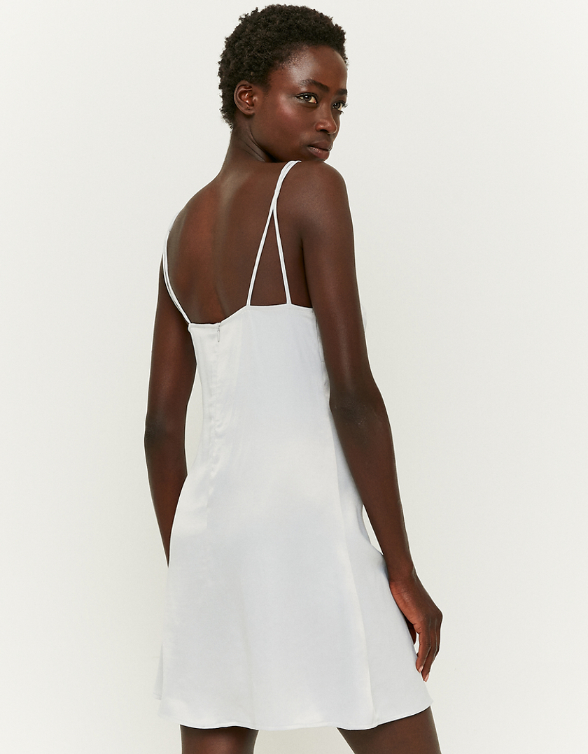 TALLY WEiJL, White Satin Mini Dress for Women