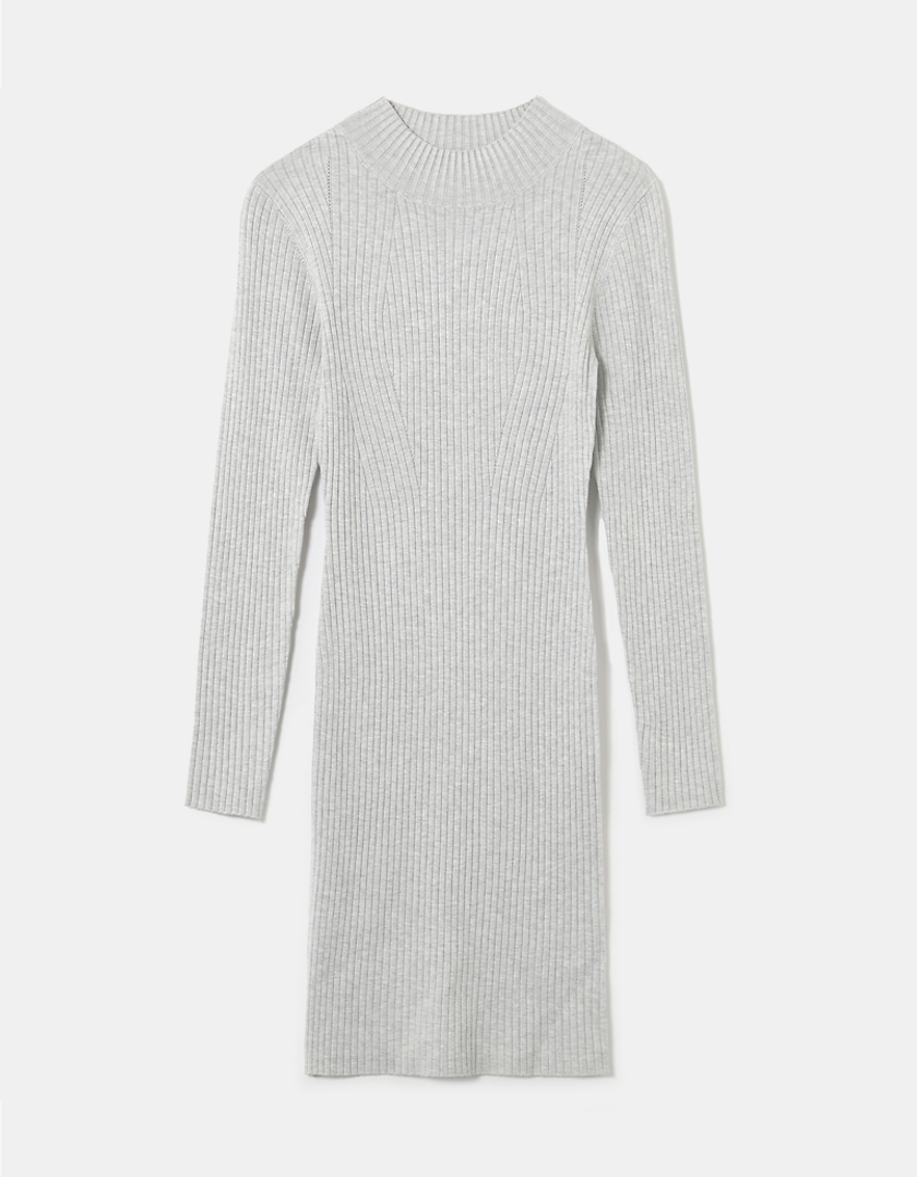 TALLY WEiJL, Grey Ribbed Dress for Women