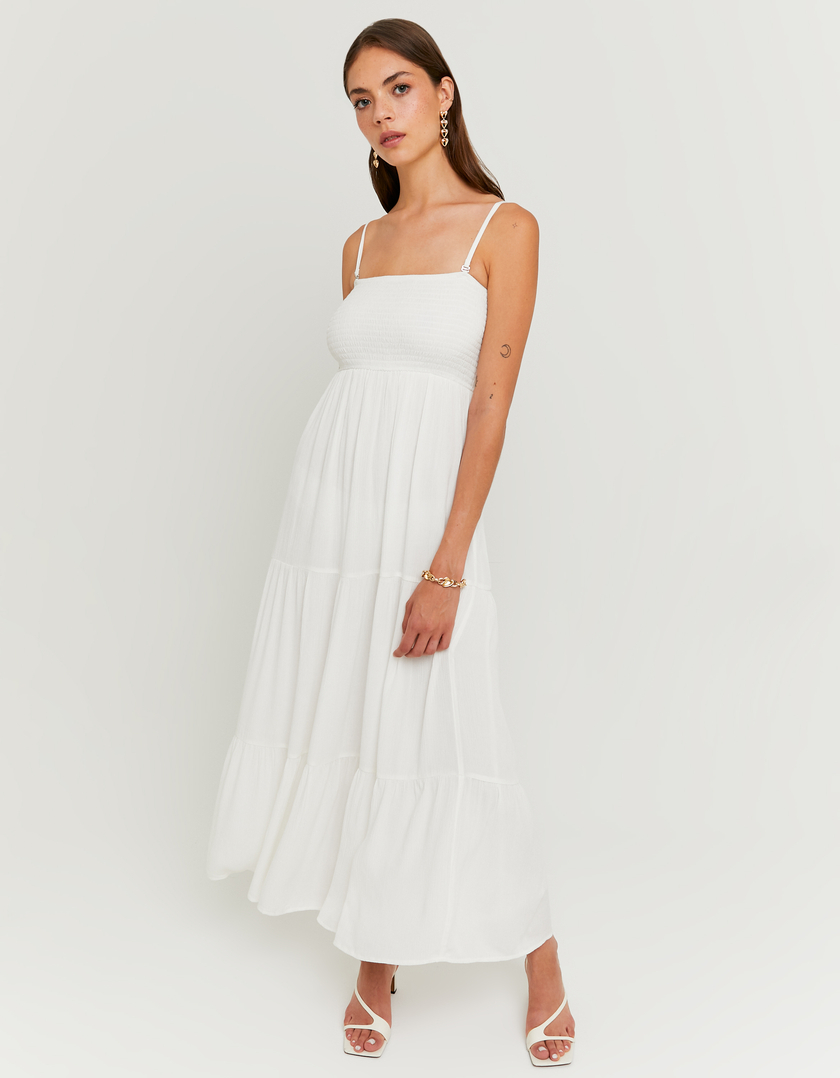 Vestito Lungo Bianco in Bambula