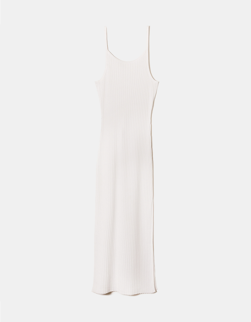 TALLY WEiJL, White Knitted Maxi Dress for Women