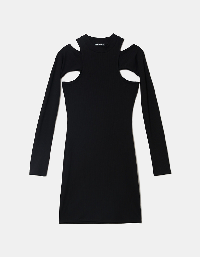 TALLY WEiJL, Black Mini Cut Out Dress for Women