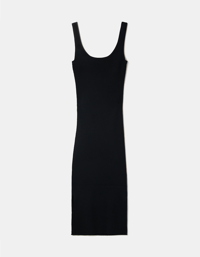 TALLY WEiJL, Czarna sukienka Midi z wycięciem for Women