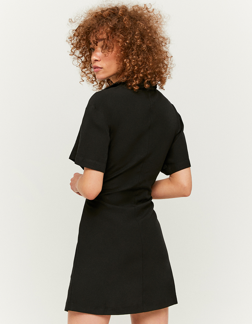 TALLY WEiJL, Μαύρο Mini Λινό Φόρεμα for Women