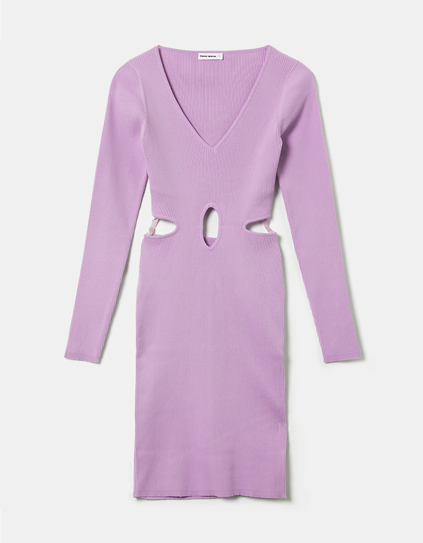 TALLY WEiJL, Purple Cut Out Midi Dresses for Women