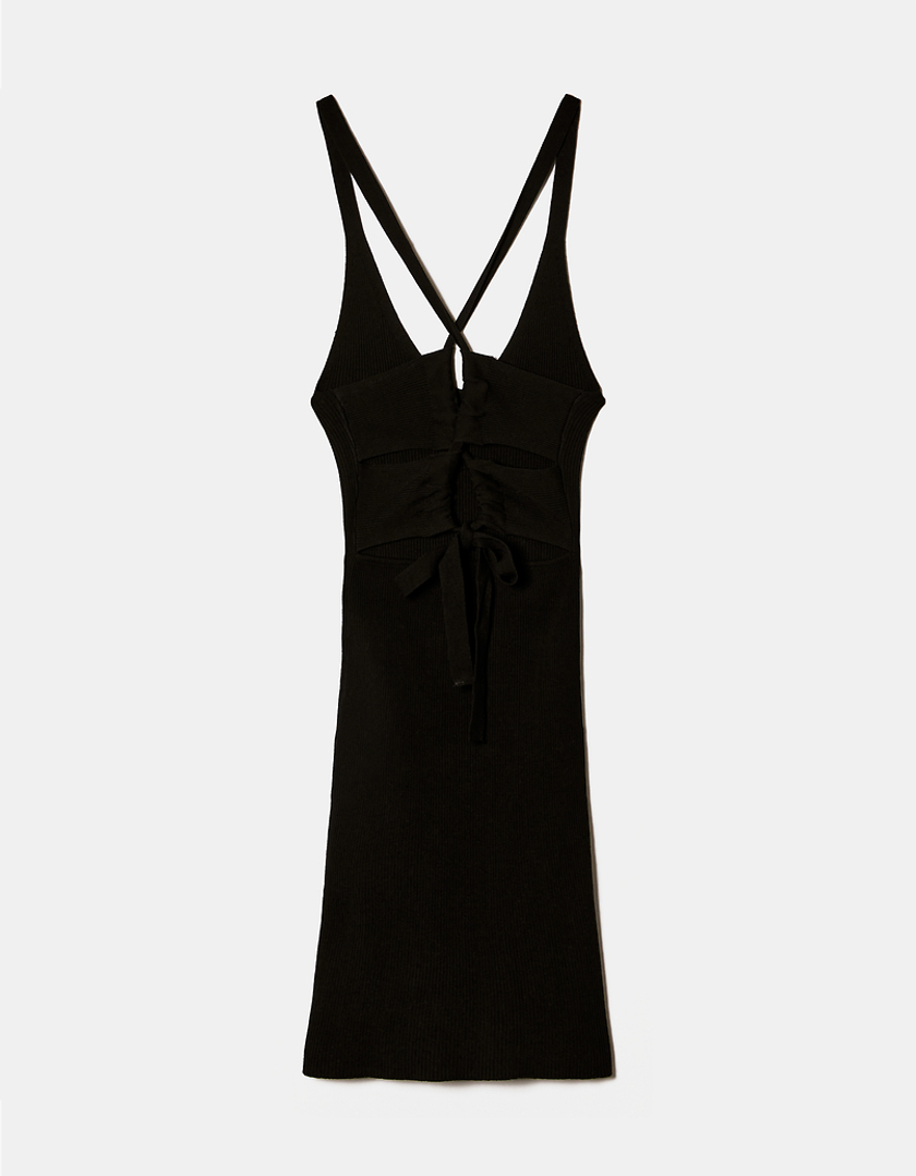 TALLY WEiJL, Φόρεμα Πλεκτό Mini Μαύρο for Women