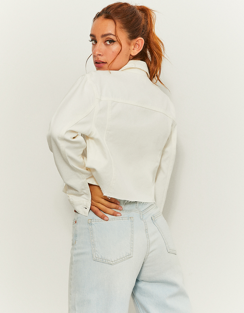 TALLY WEiJL, Biała krótka kurtka jeansowa for Women