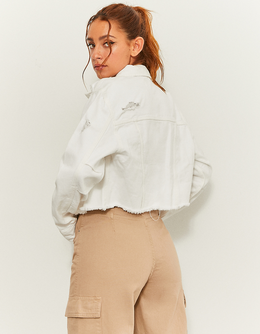 TALLY WEiJL, Biała kurtka jeansowa for Women
