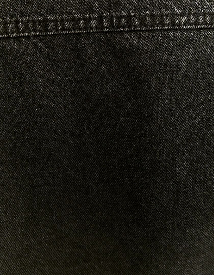 TALLY WEiJL, Czarna kurtka jeansowa z pluszowym kołnierzem for Women