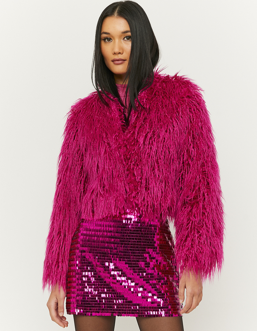 TALLY WEiJL, Pink Faux Fur Jacket for Women