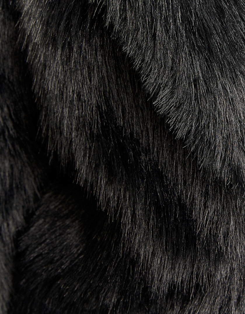 TALLY WEiJL, Black Faux Fur Jacket for Women