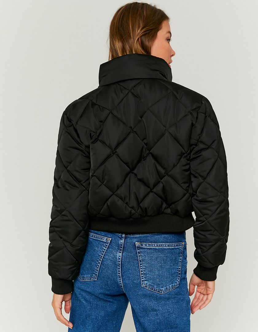 TALLY WEiJL, Black Cropped Puffer Jacket for Women