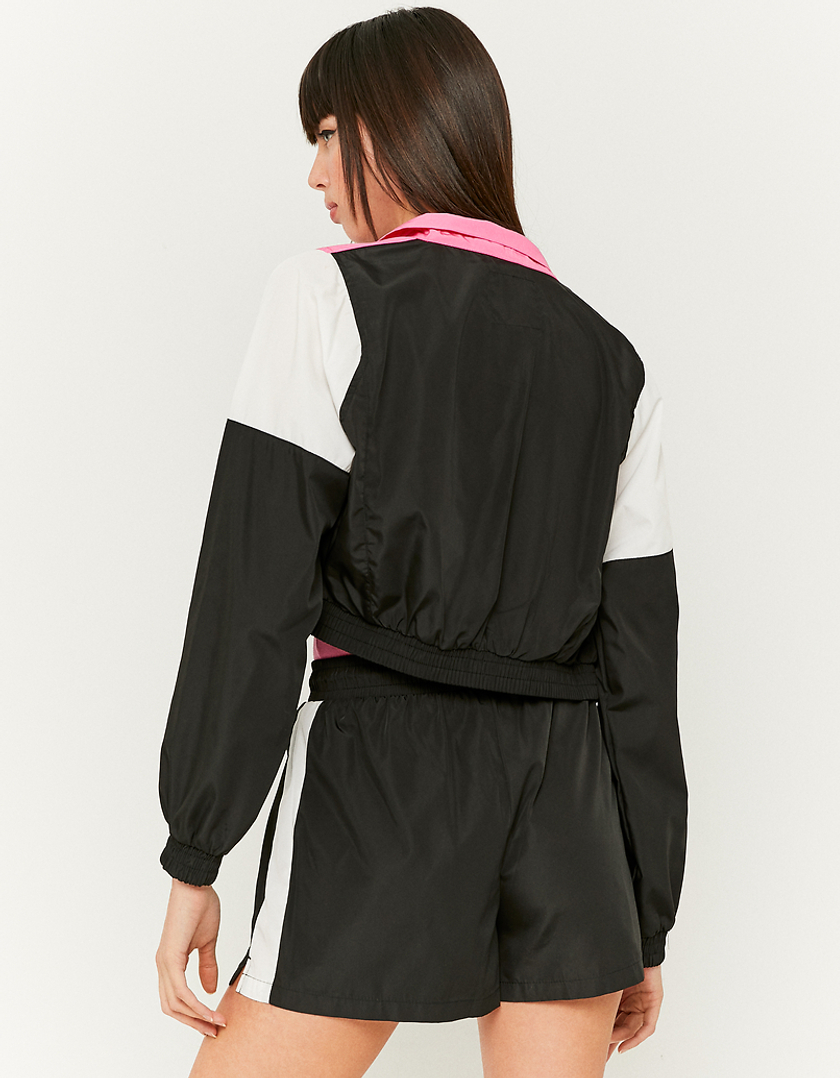 TALLY WEiJL, Black Cropped Windbreaker Jacket for Women
