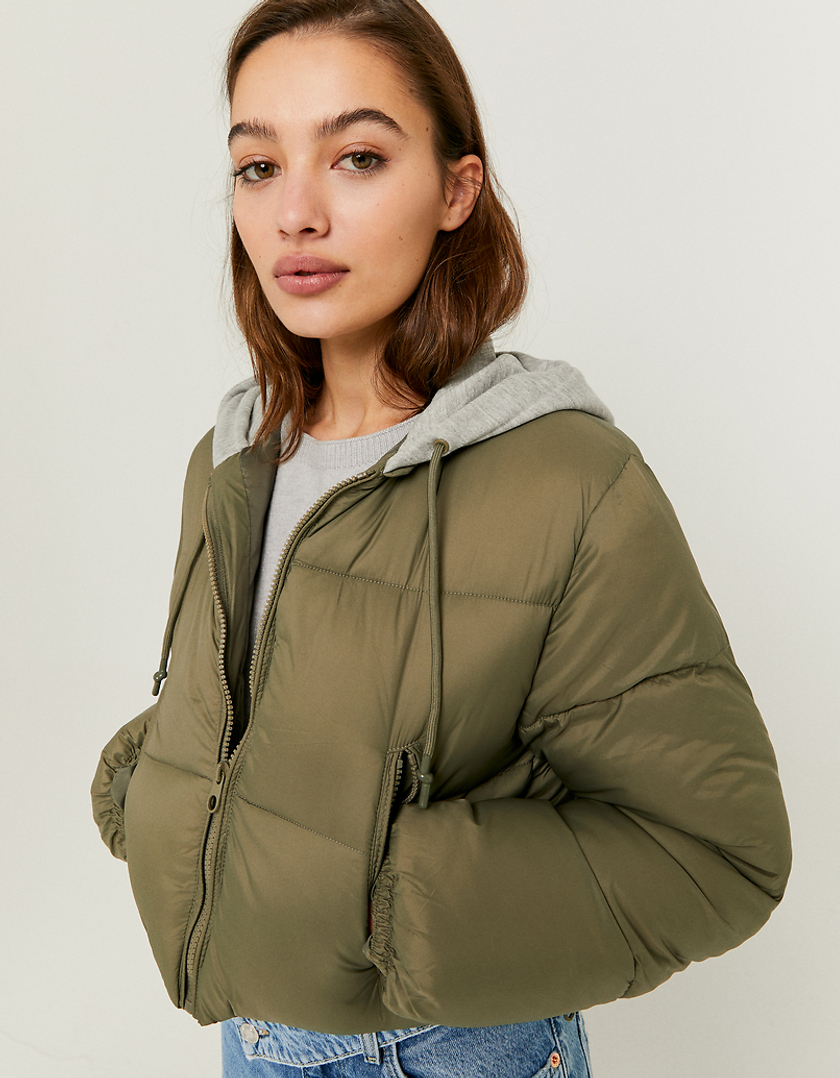 TALLY WEiJL, Hooded Cropped Puffer Jacket for Women