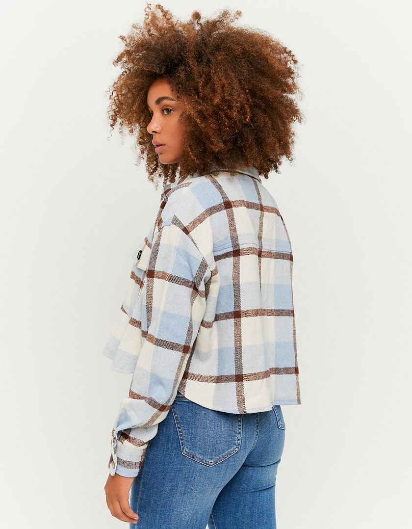 TALLY WEiJL, Cropped Check Shacket for Women