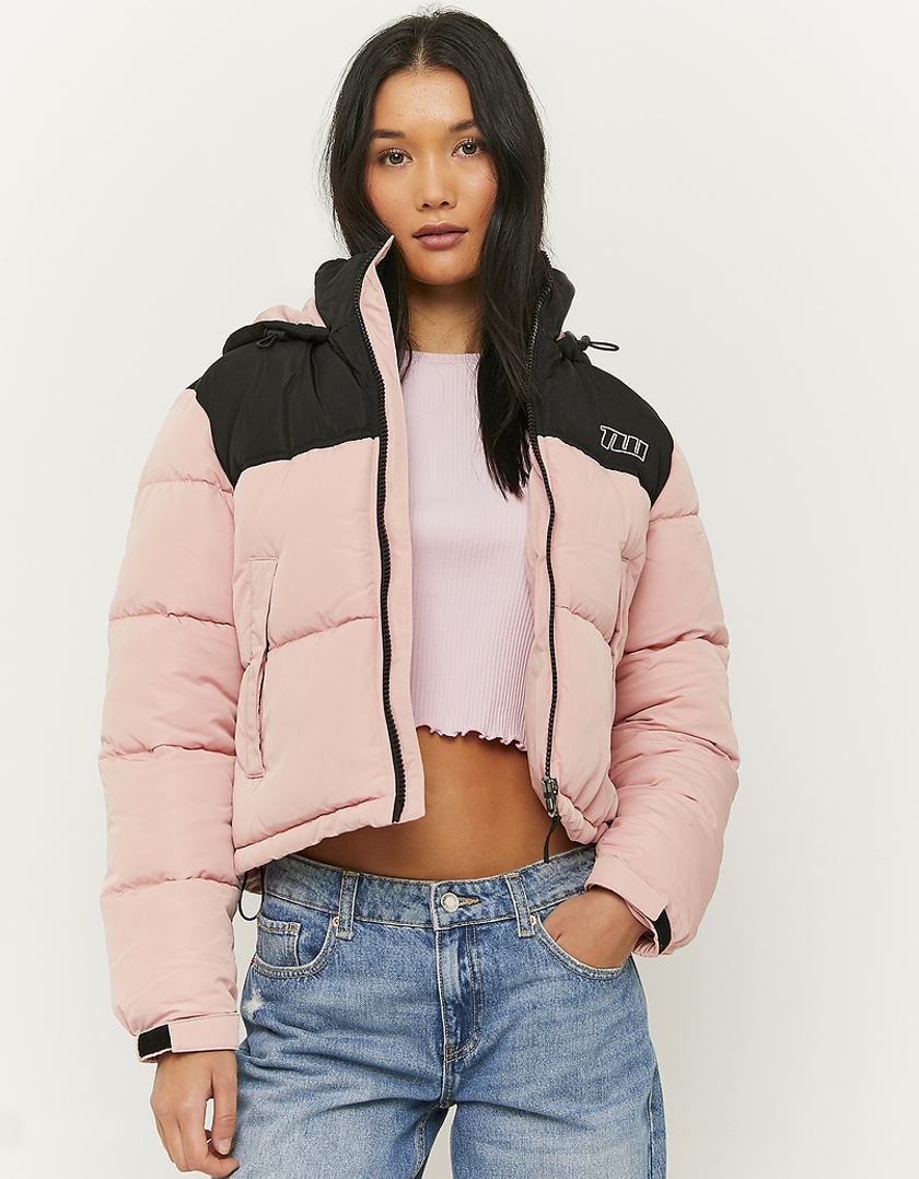 TALLY WEiJL, Pink Puffer Colorblock Jacket for Women