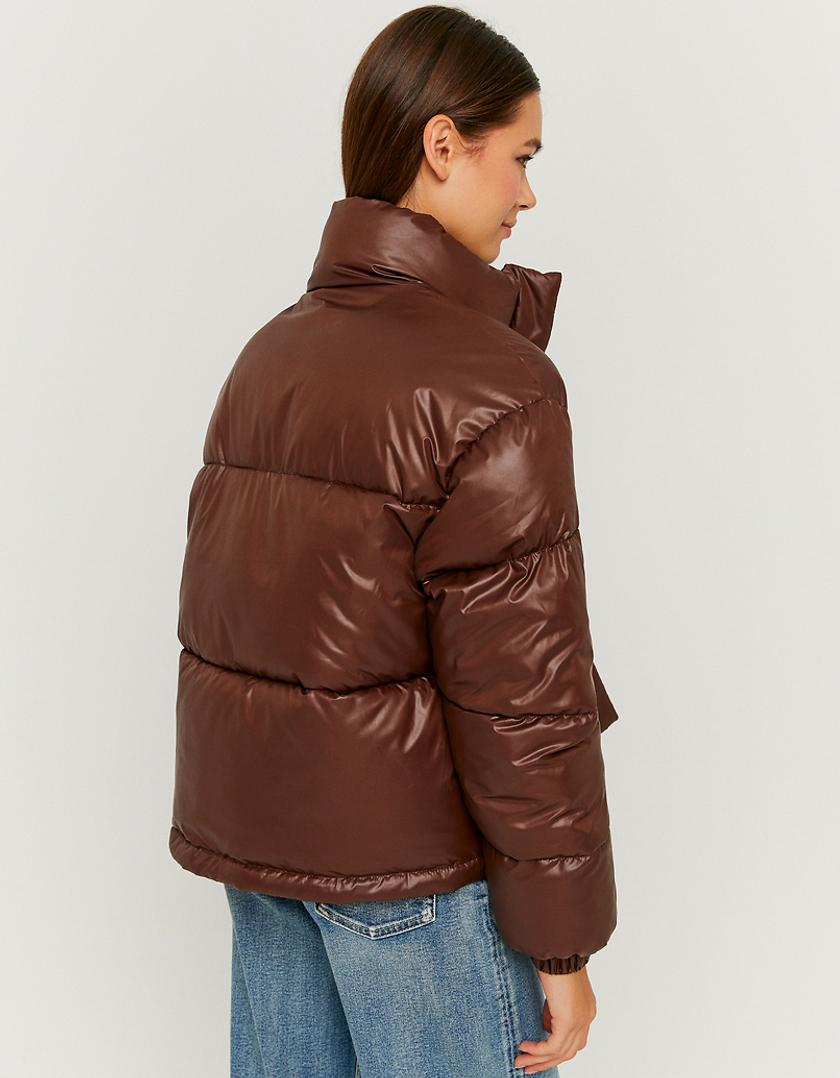 TALLY WEiJL, Brown Cropped Puffer Jacket for Women