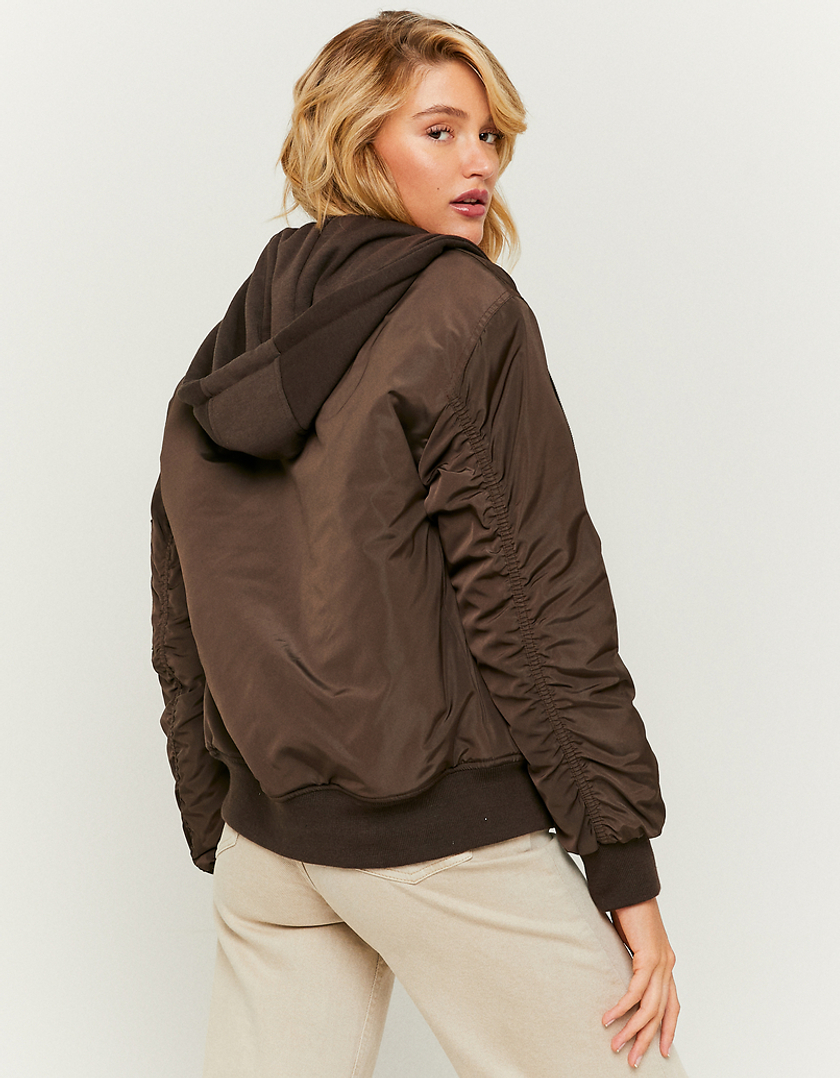 TALLY WEiJL, Καφέ Hooded Bomber Jacket for Women