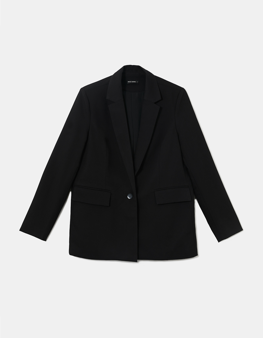 TALLY WEiJL, Black Long Sleeves Basic Blazer for Women