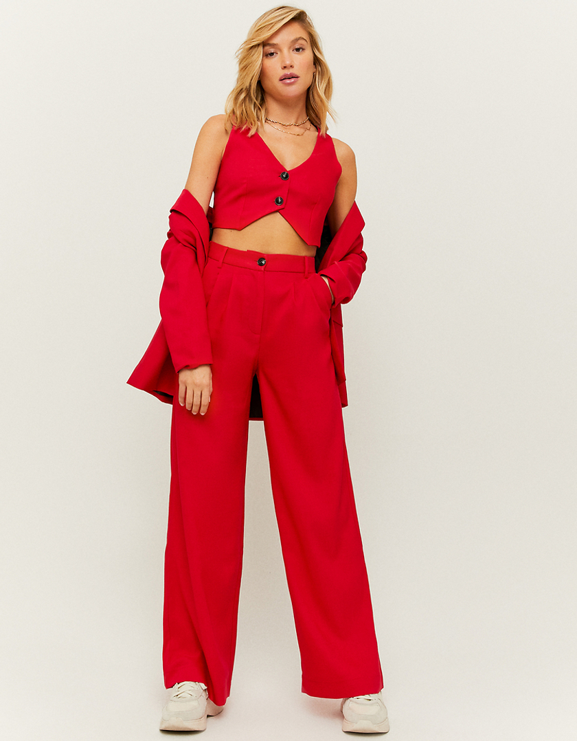 TALLY WEiJL, Red Cropped Classic Vest for Women