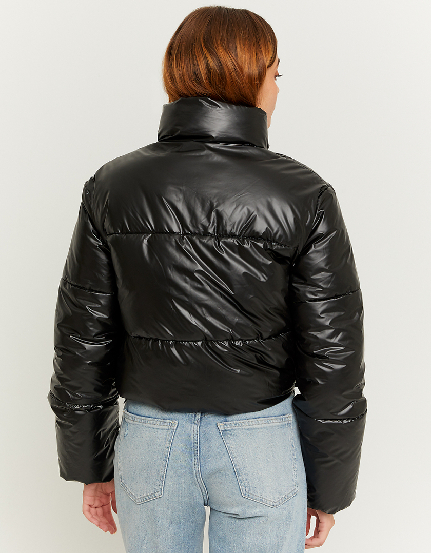 TALLY WEiJL, Black Shiny Cropped Padded Jacket for Women