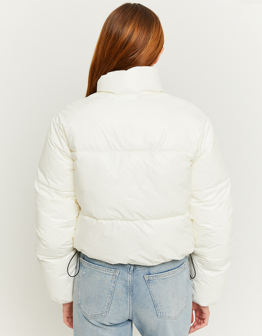 TALLY WEiJL, Weiße glänzende gefütterte Cropped Jacke for Women
