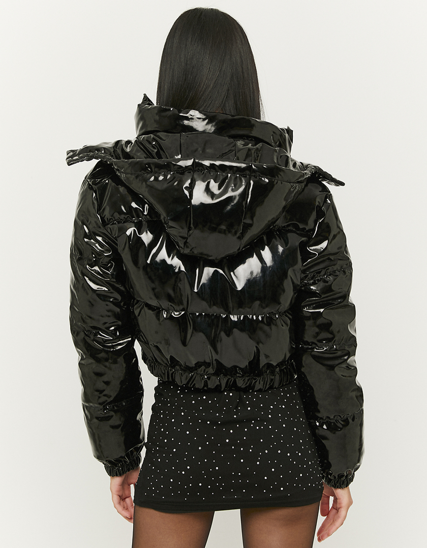 TALLY WEiJL, Black Vinyl Puffer Jacket for Women