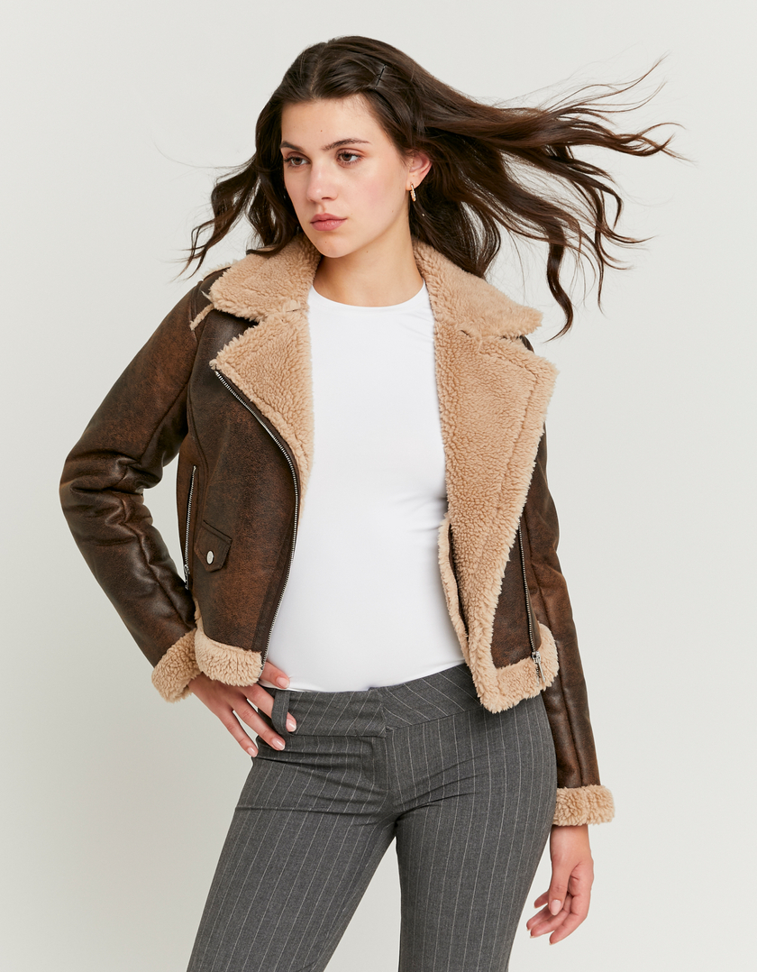 Giacca Aviator Marrone