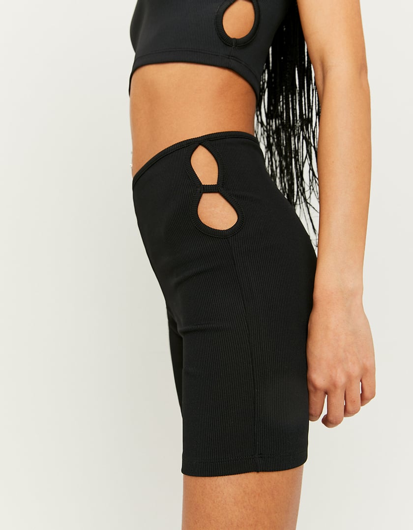 TALLY WEiJL, Schwarze Cut Out Radler Shorts for Women