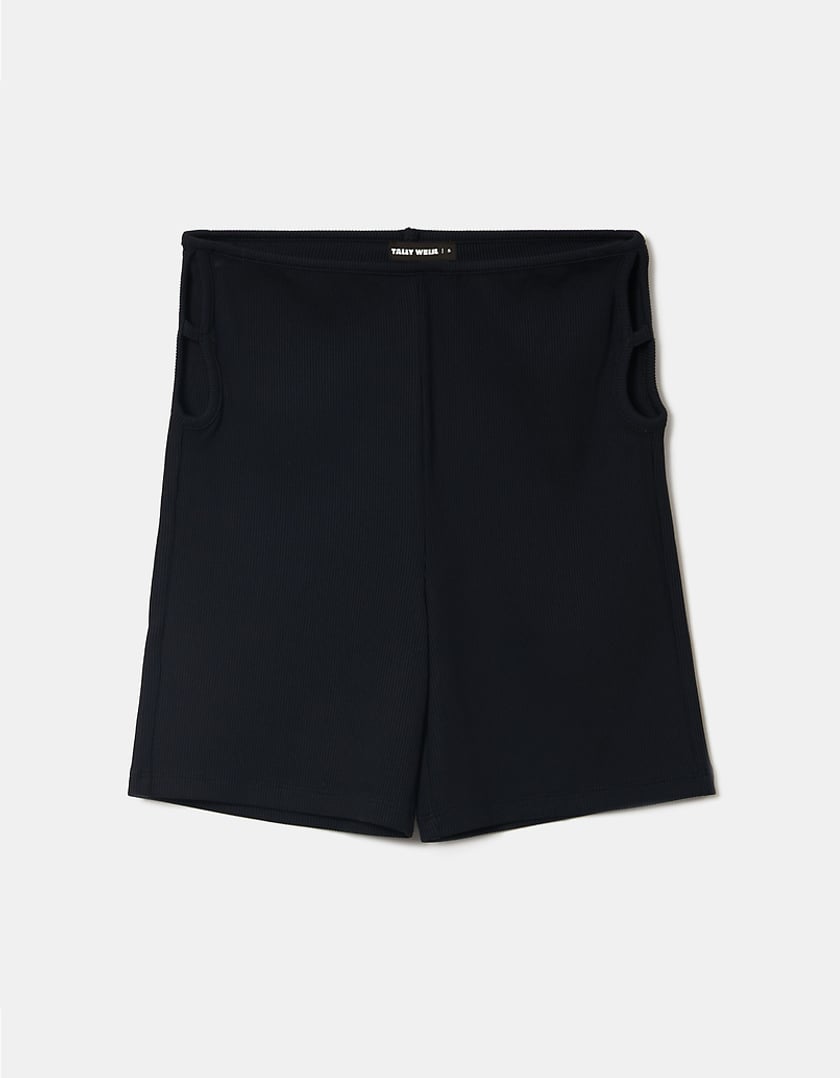 TALLY WEiJL, Black Cut out Cycling Shorts for Women