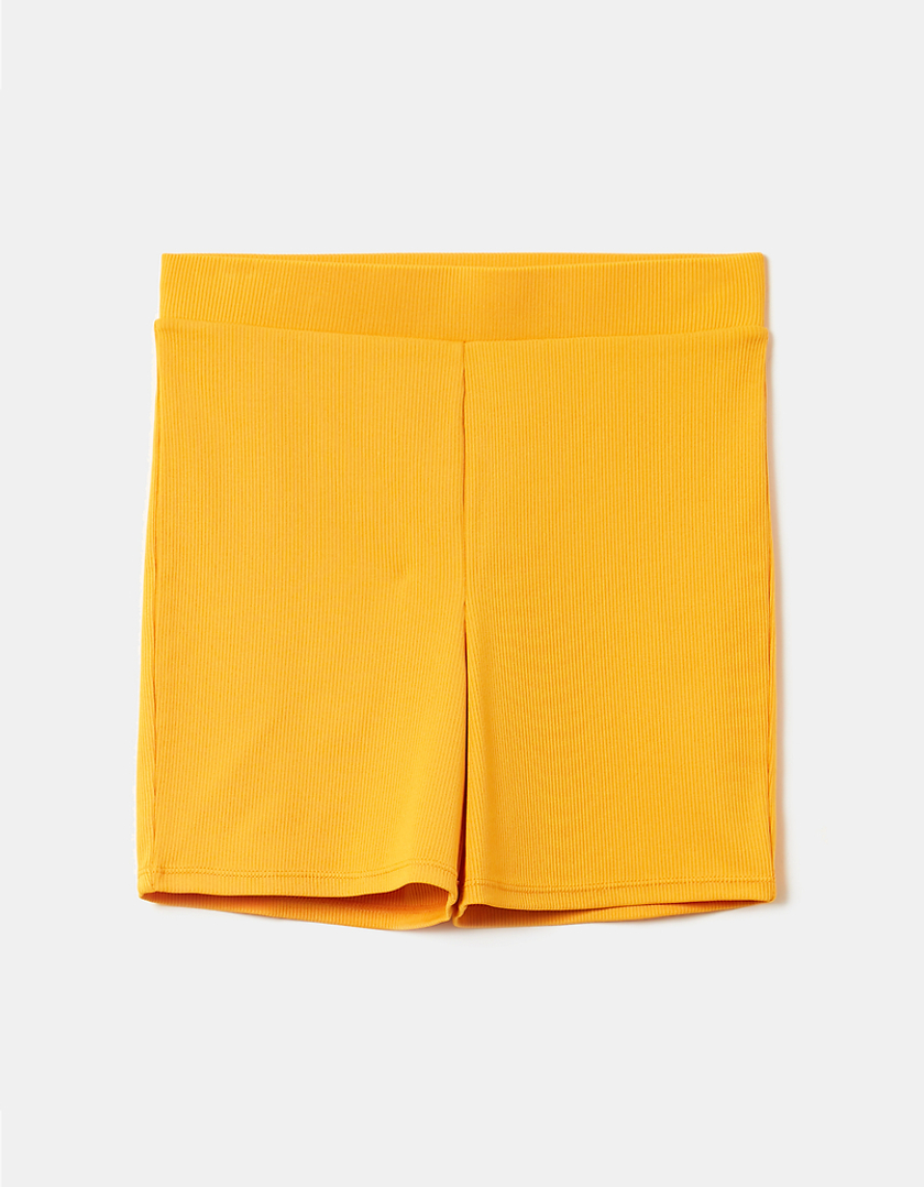 TALLY WEiJL, Gelbe High Waist Radler Shorts for Women