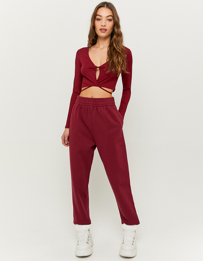 TALLY WEiJL, Rote High Waist Loose Jogginghose for Women