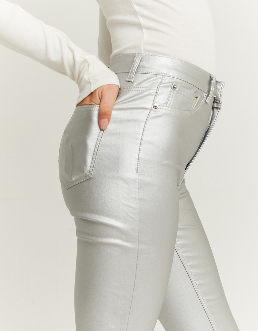 TALLY WEiJL, Woskowane spodnie Skinny z wysokim stanem for Women