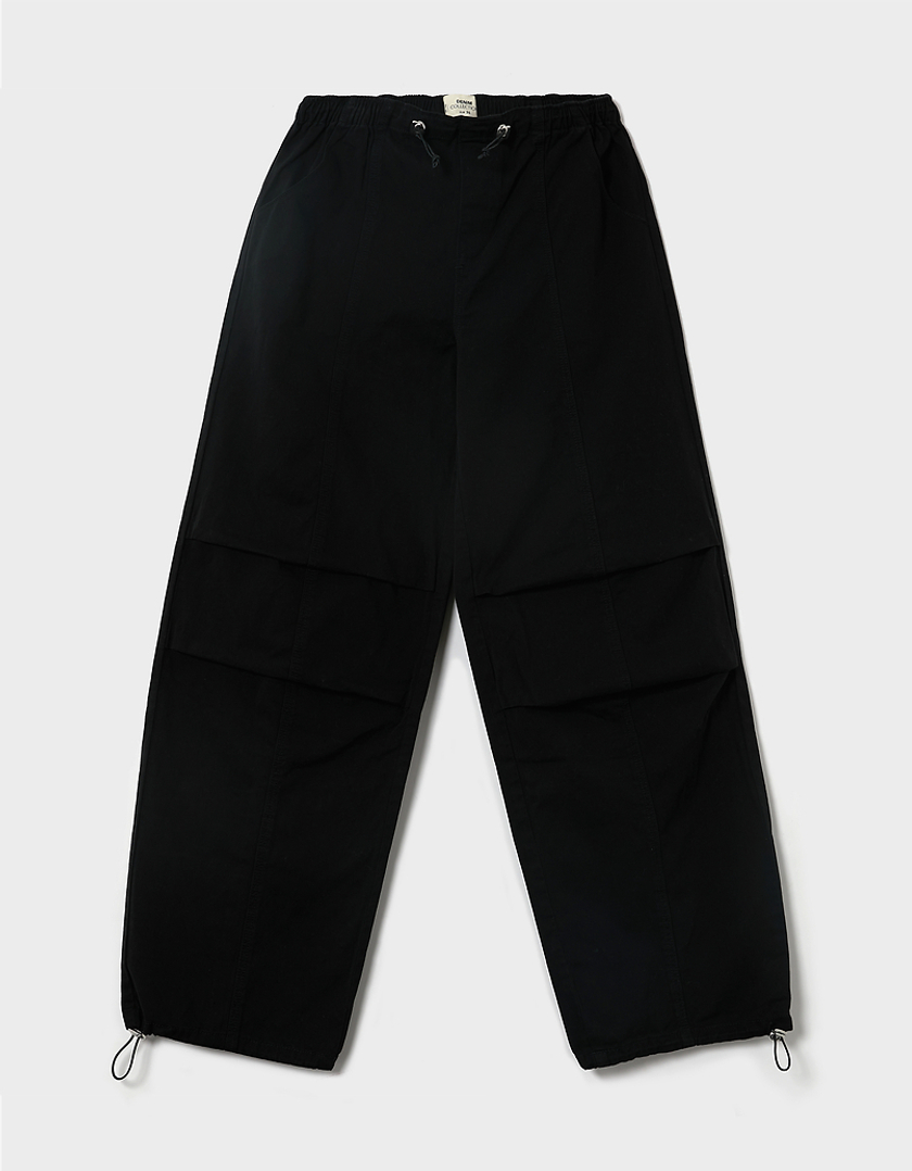TALLY WEiJL, Pantalon Parachute Noir à Taille Mi Haute for Women