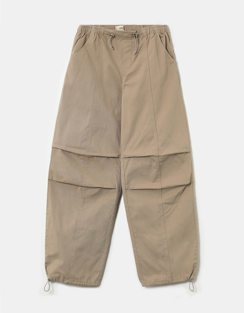 Braune Mid Waist Parachute Hose | TALLY WEiJL Deutschland