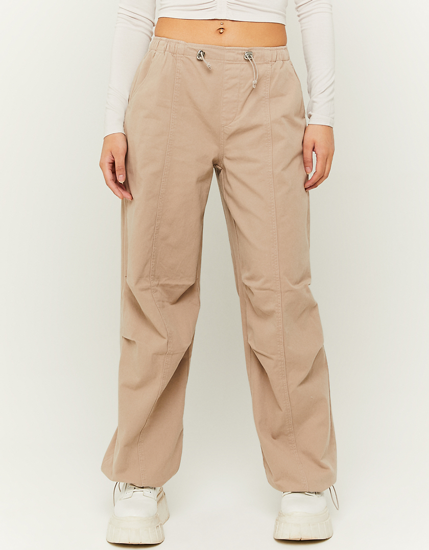 Braune Mid Waist Parachute Hose | TALLY WEiJL Deutschland