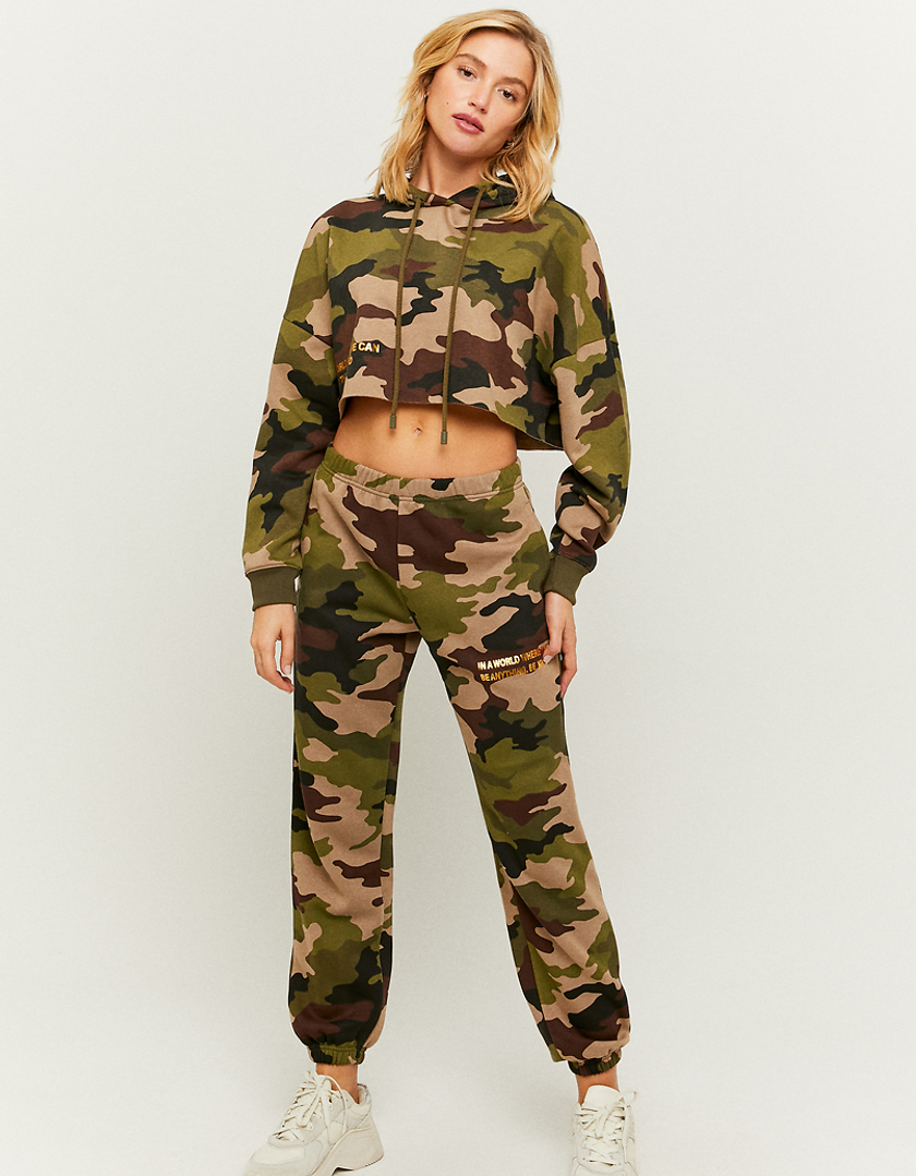 TALLY WEiJL, Pantaloni da Jogging a Vita Alta Camouflage for Women