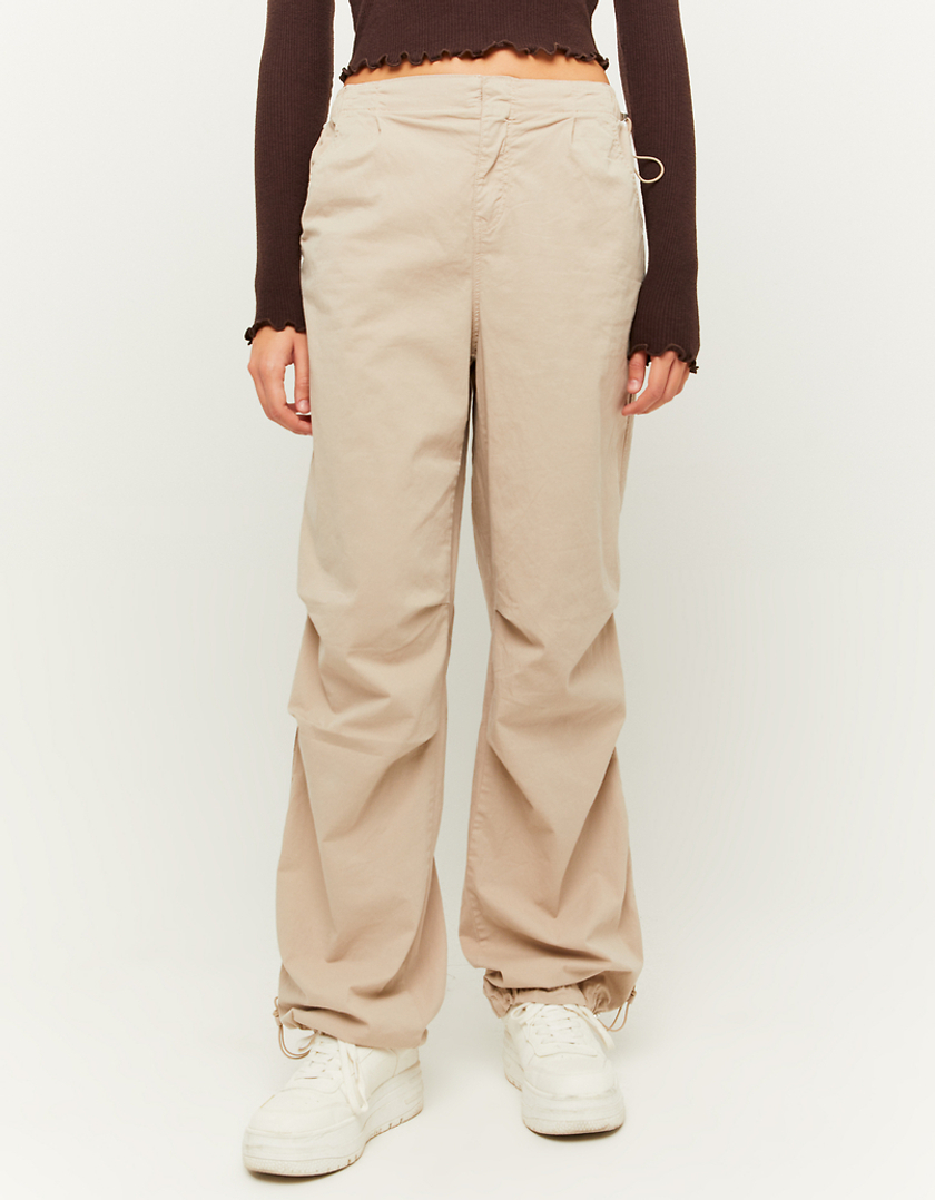 Pantalons parachute beiges