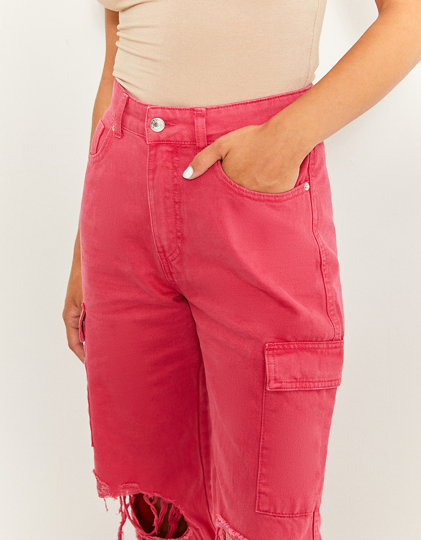 TALLY WEiJL, Pantalon Taille Haute Cargo Rouge for Women