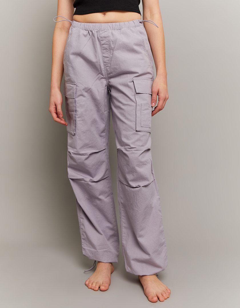 TALLY WEiJL, Lilac Cargo Parachute Trousers for Women