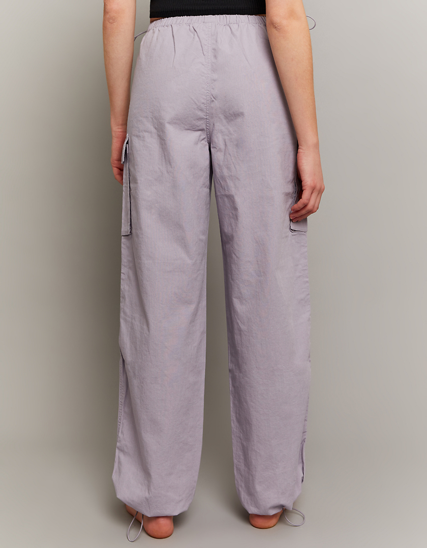 TALLY WEiJL, Lilac Cargo Parachute Trousers for Women