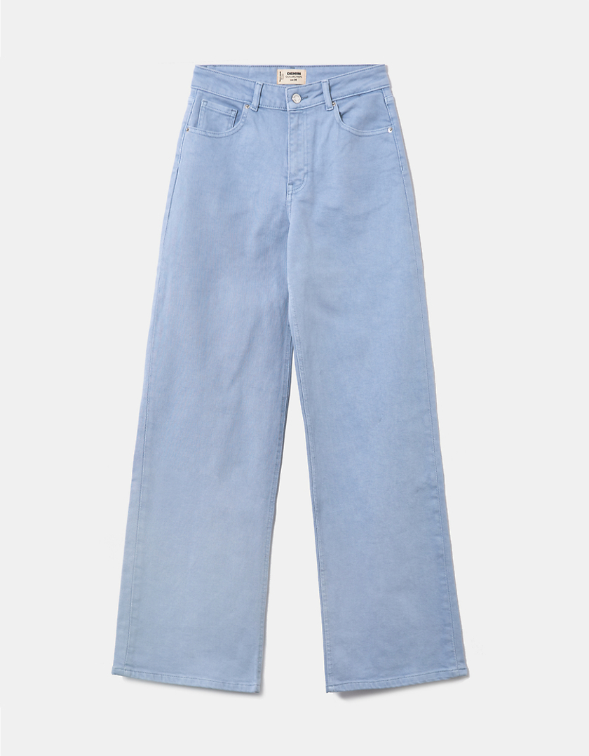 TALLY WEiJL, Pantalon Jambe Large Taille Haute Bleu for Women