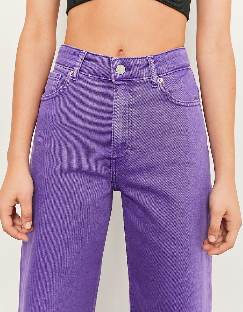 TALLY WEiJL, Pantalon Jambe Large Taille Haute Violet for Women