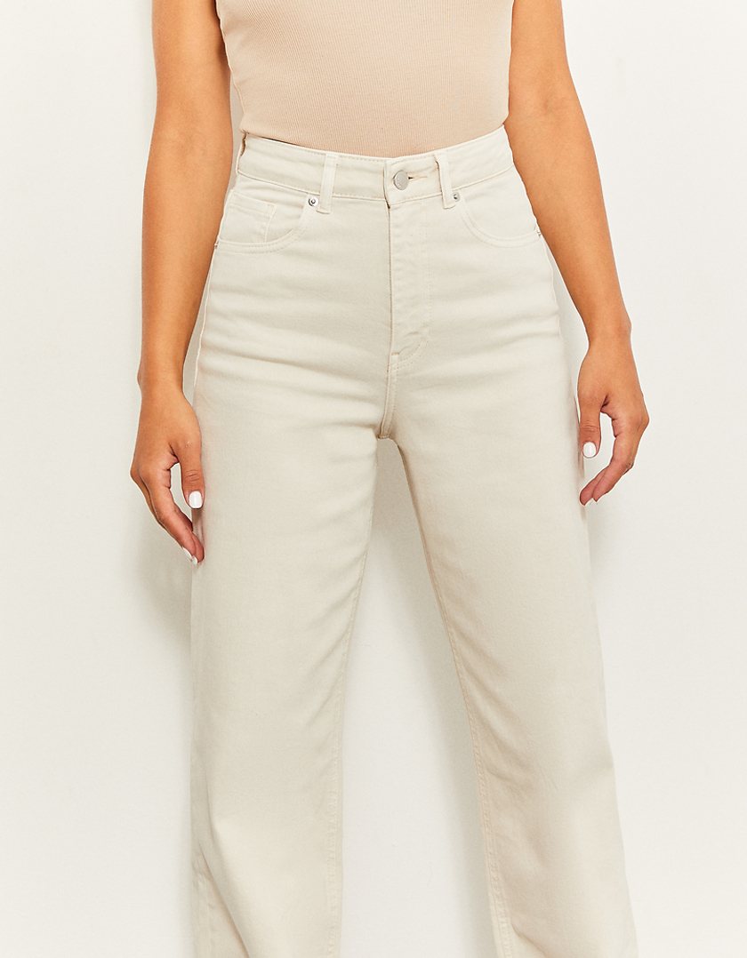 TALLY WEiJL, Pantalon Taille Haute Jambe Large Blanc for Women