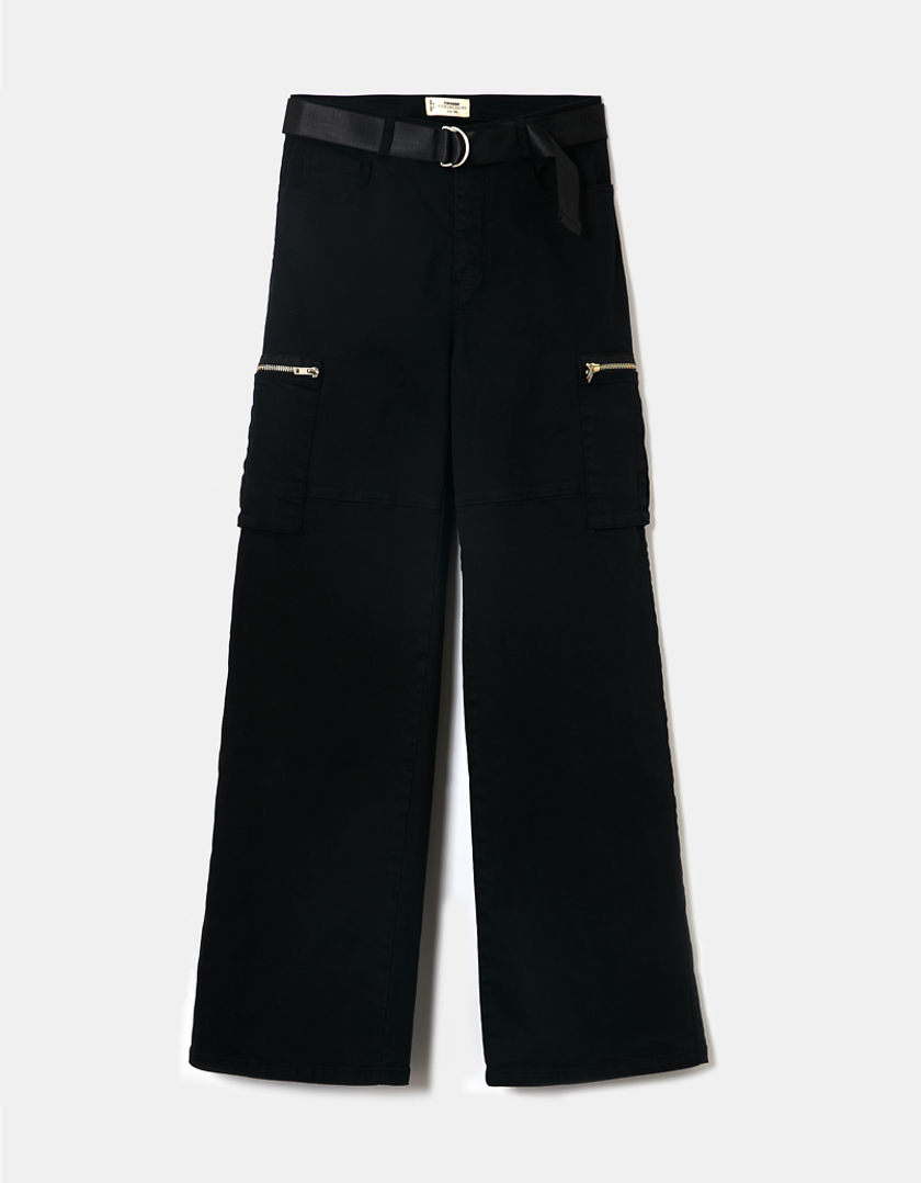 TALLY WEiJL, Black High Waist Cargo Trousers for Women