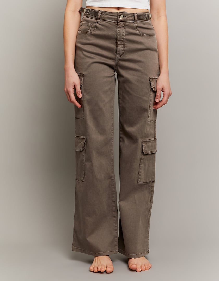 TALLY WEiJL, Pantalon large taille haute marron for Women