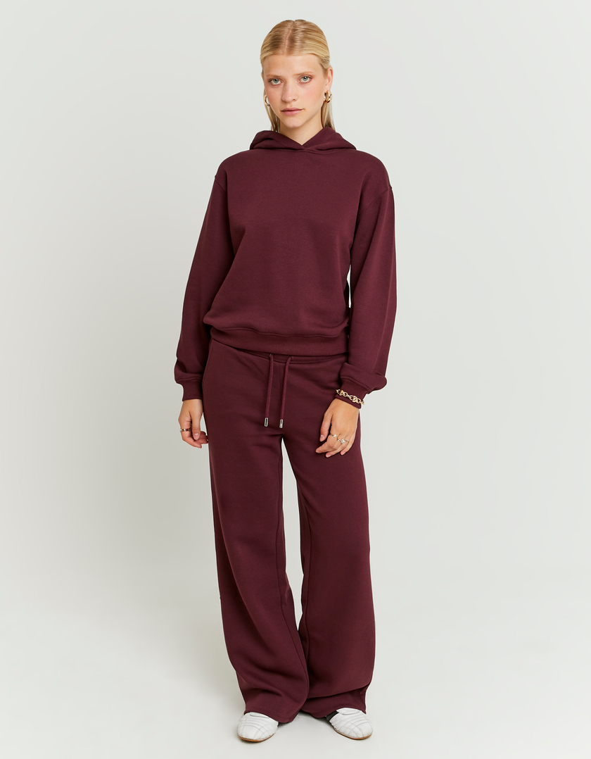 Pantaloni da Jogging Lunghi Borgogna