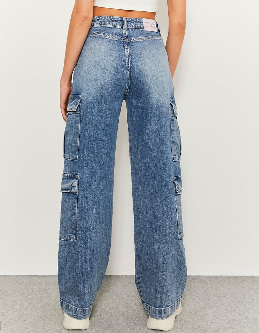 TALLY WEiJL, Jeans Cargo Larghi A Vita Alta for Women