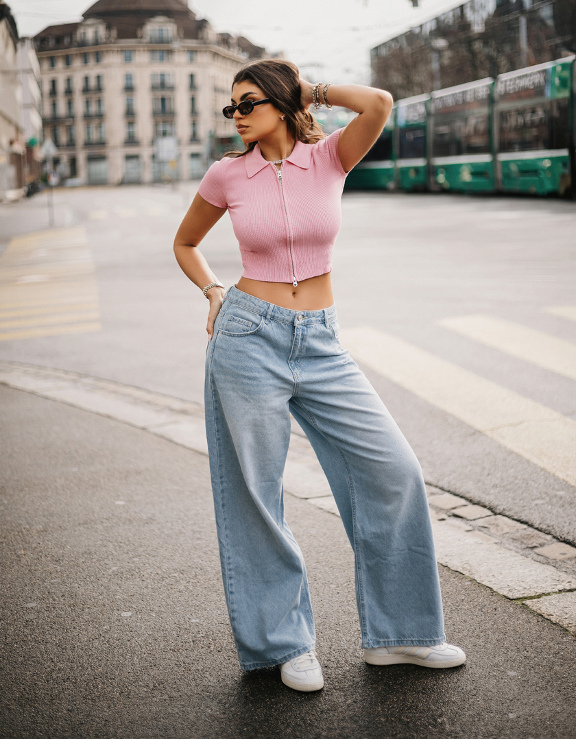 Jeans Straight Leg a Vita Bassa